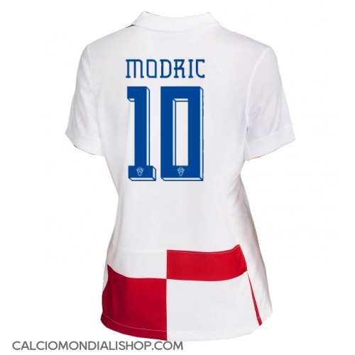 Maglie da calcio Croazia Luka Modric #10 Prima Maglia Femminile Europei 2024 Manica Corta